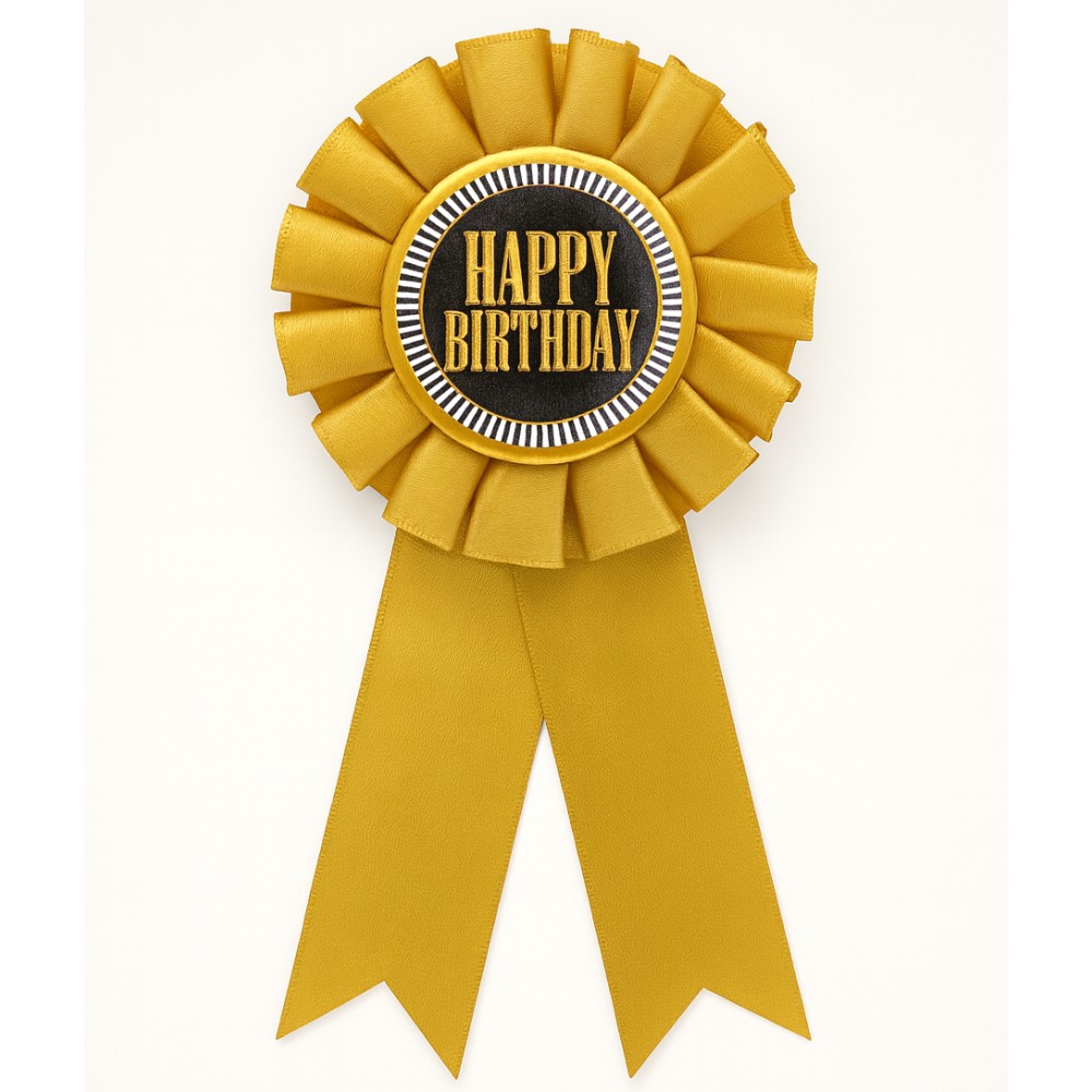 Coccarda Happy Birthday Oro | Graziano Sas