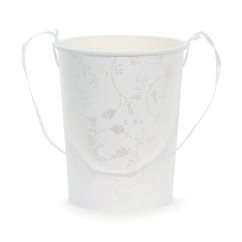 Secchiello Porta Petali Matrimonio con Nastro Bianco | Graziano