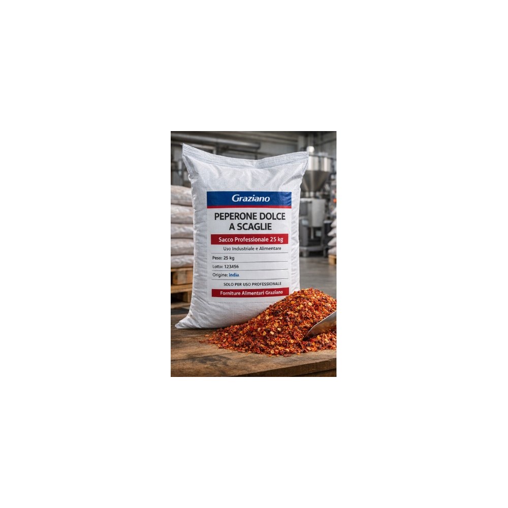 Peperone Dolce a Scaglie 25 kg Professionale | Graziano