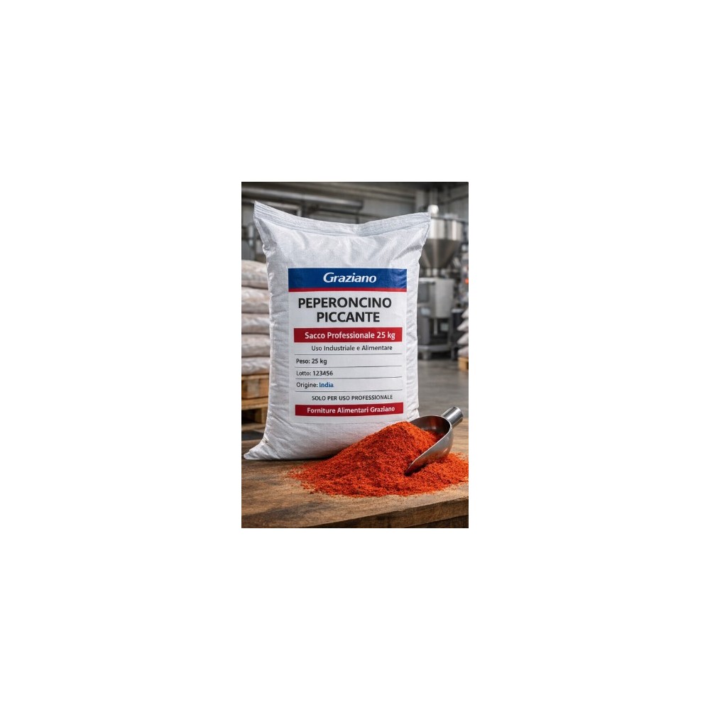 Peperoncino Piccante in Polvere 25 kg | Forniture Graziano