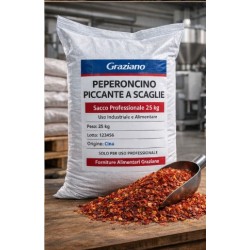 Peperoncino Piccante a Scaglie 25 kg Professionale | Graziano