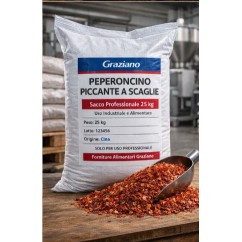 Peperoncino Piccante a Scaglie 25 kg Professionale | Graziano
