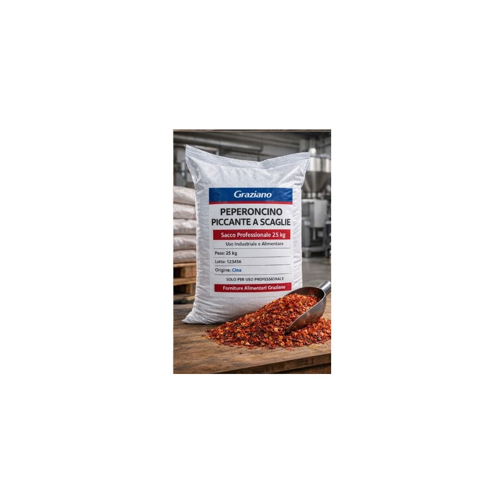 Peperoncino Piccante a Scaglie 25 kg Professionale | Graziano