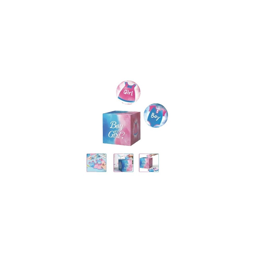 Scatola Gender Reveal Boy or Girl con Dischetti | Graziano