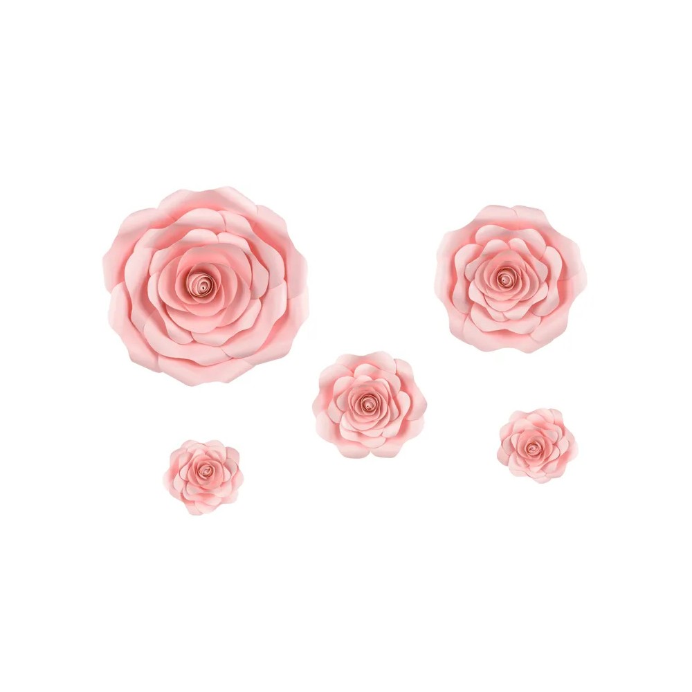 Fiori di Carta Rosa per Backdrop 5 pz Decorazioni Festa | Graziano