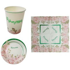 Coordinato Tavola Promessa Fiori Rosa | Decorazioni Graziano