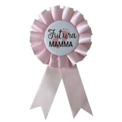 Coccarda Futura Mamma Rosa Baby Shower | Graziano