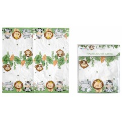 Tovaglioli Animali Giungla Baby Cartoon 20 pz | Graziano