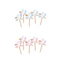 Picks Cicogna Nascita 7 cm Set 25 Baby Shower | Graziano