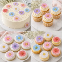 Decorazioni in Cialda Margherite Colorate per Torte | Graziano