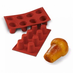 Stampo Big Babà Silikomart in Silicone 8 Monoporzioni