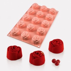 Stampo Mini Rose Silikomart in Silicone 15 Cavità