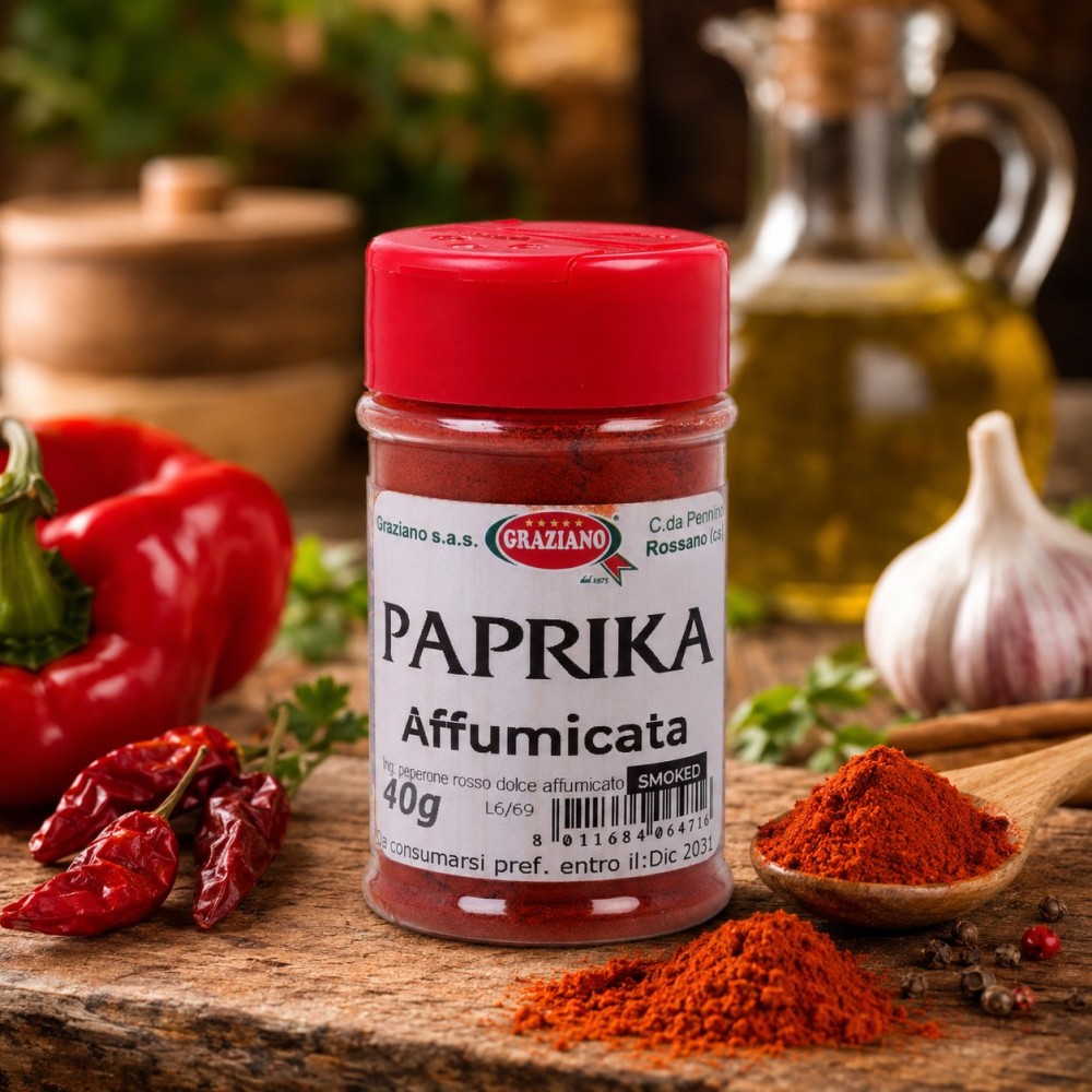 Paprika Affumicata in Polvere 40 g con Spargitore