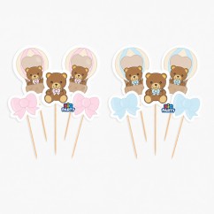 Mini Cake Topper Teddy Friends by THUN 5 Pezzi