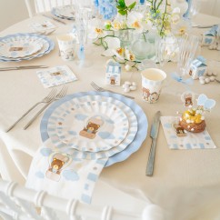 Coordinato Teddy Friends by THUN Celeste Nascita Bambino