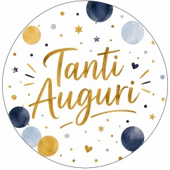 Cialda in Ostia "Tanti Auguri" 20 cm Senza Glutine per Torte | Graziano