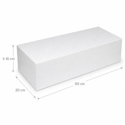 Base Rettangolare in Polistirolo per Long Cake | 20x50 e 30x60 cm | Graziano