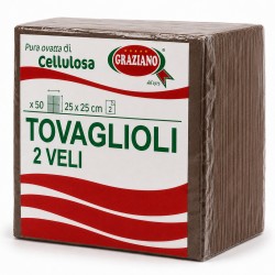 Tovaglioli Carta Colorati Biodegradabili 25x25 cm 50 Pz | Graziano