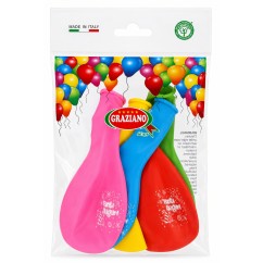Palloncini Tanti Auguri 5 Pz | Graziano Sas