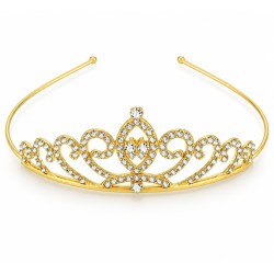 Coroncina Crown Cake Oro con Strass e Farfalla | Tiara