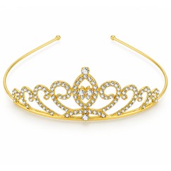Coroncina Crown Cake Oro con Strass e Farfalla | Tiara