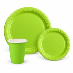 Coordinato Tavola Verde Acido Lime | Piatti e Bicchieri