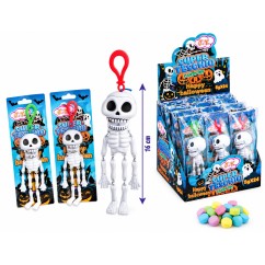 Portachiavi Scheletro Halloween con Caramelle 16 cm