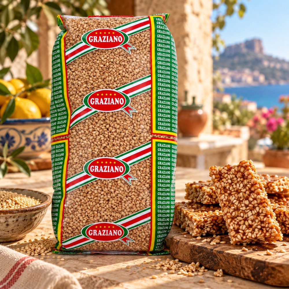 Sesamo Biondo 500 g – Semi per Pane e Giurgiulena