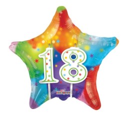 Palloncino Stella 18 Anni Multicolor Mylar 46 cm | Graziano