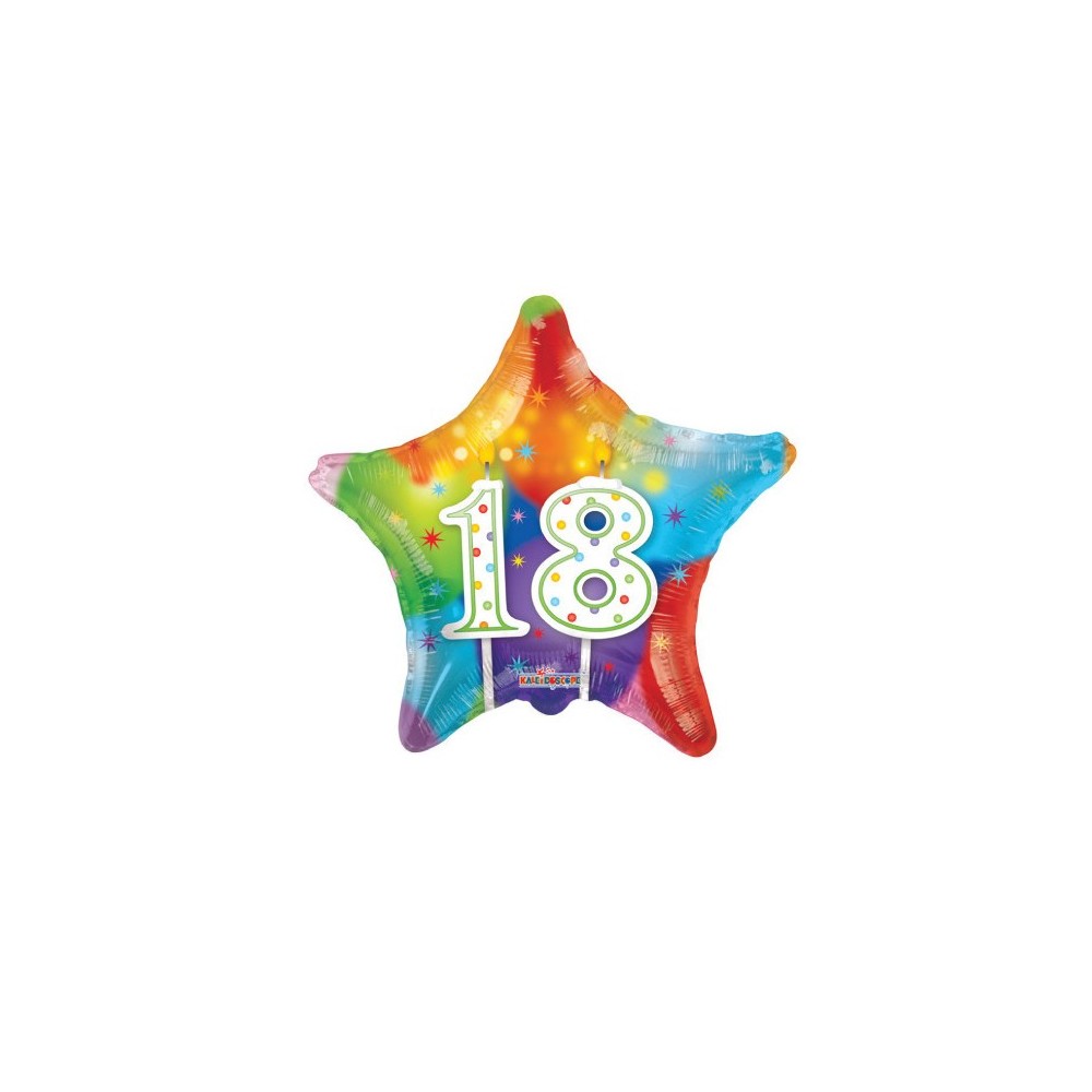Palloncino Stella 18 Anni Multicolor Mylar 46 cm | Graziano
