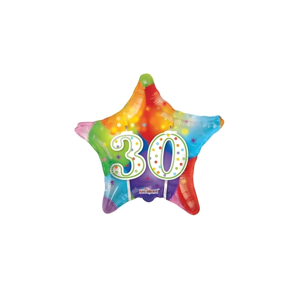 Palloncino 30 Anni Stella Multicolor 46 cm | Graziano