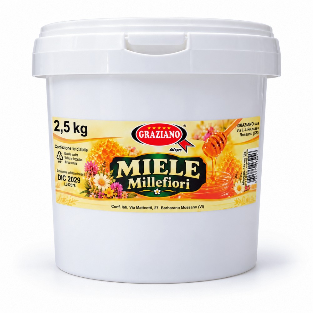 Miele Millefiori 2,5 kg per Dolci e Pasticceria | Graziano