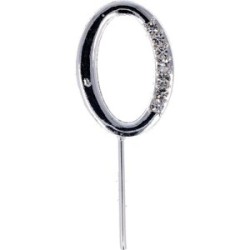 Numeri Brillanti Argento con Cristalli per Torta | Graziano
