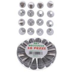 Set 16 Beccucci Piccoli in Acciaio Inox per Sac à Poche