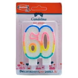 Candelina per torta 60 anni