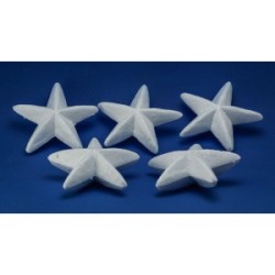 Stelle in polistirolo 5 cm 5 Pz