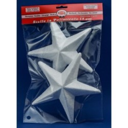 Stelle in polistirolo 15 cm 2 Pz