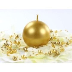 Candela a sfera Oro 6 cm | Graziano Sas