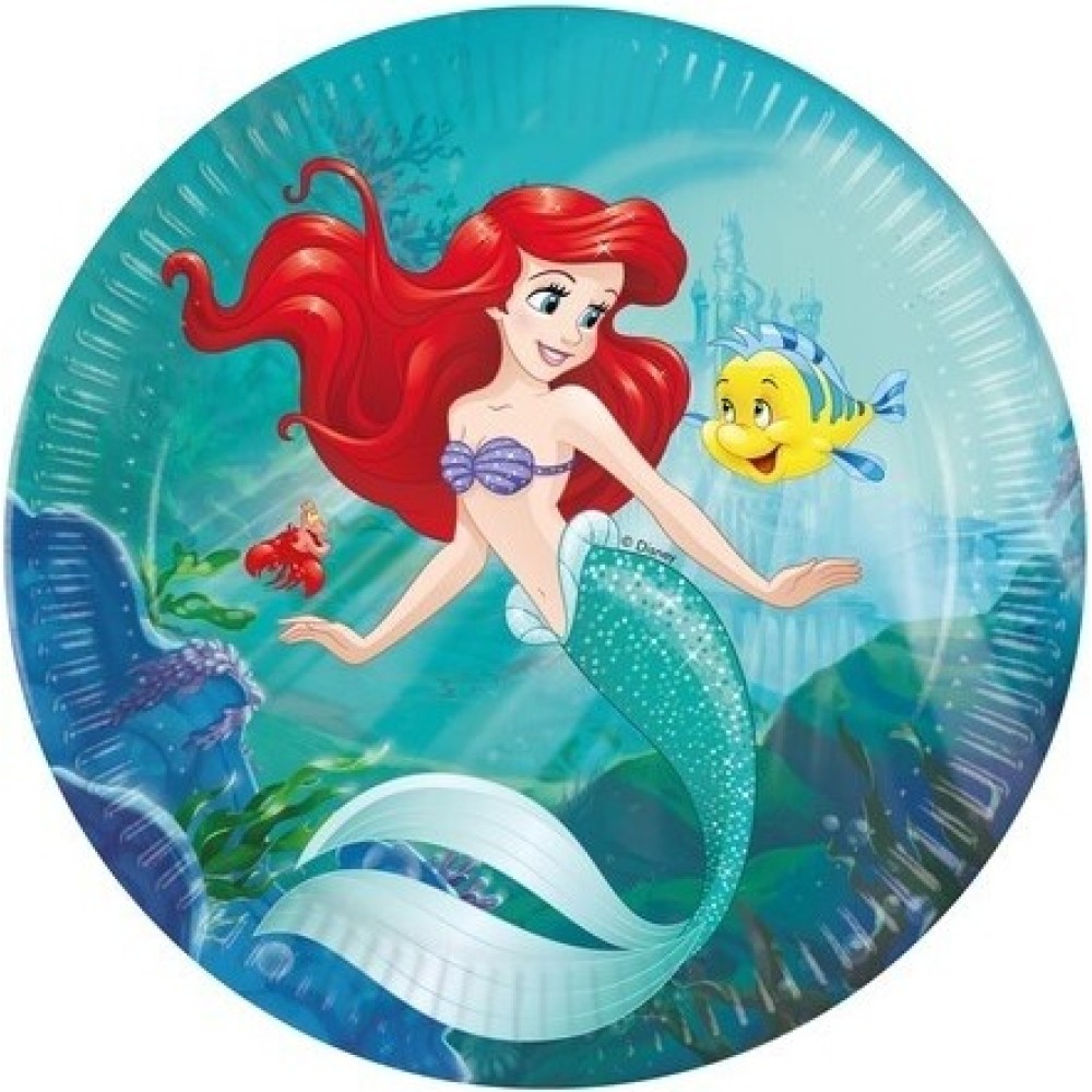 Coordinato Festa Ariel La Sirenetta Disney | Piatti Bicchieri Tovaglioli | Graziano