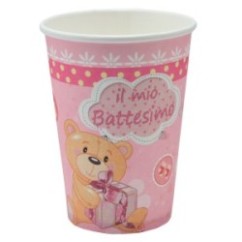 Bicchieri Battesimo rosa Orsacchiotto | Graziano Sas