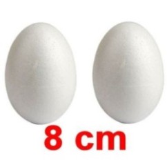 Uova pasquali polistirolo 8 cm 2 pz | Graziano Sas