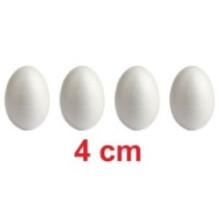 Uova pasquali polistirolo 4 cm 4 pz | Graziano Sas