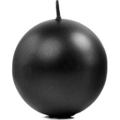 Candela a sfera Nero 6 cm | Graziano Sas