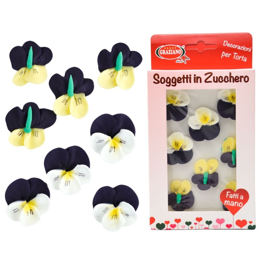 Soggetti Viole zucchero 8 pz