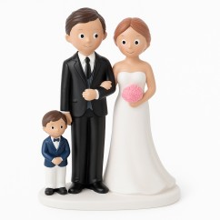 Statuina Sposi con Bimbo | Graziano Sas