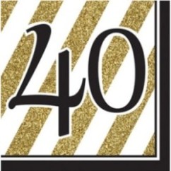 Tovaglioli 40 Black and Gold | Graziano Sas
