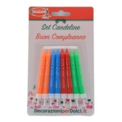 Set Candeline Buon Compleanno 8 pz | Graziano Sas
