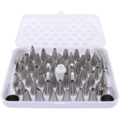 Set 52 Beccucci in Acciaio Inox per Sac à Poche con Custodia