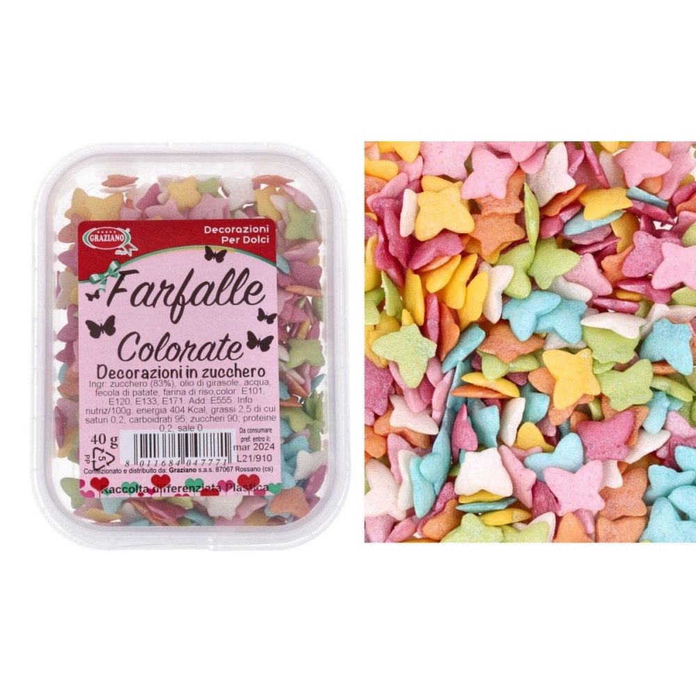 Farfalle in zucchero 40 g