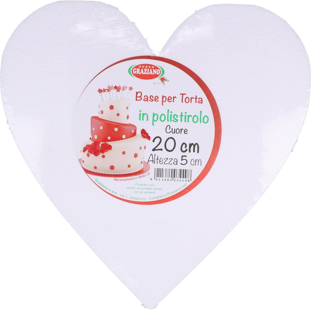 Base CUORE per Torta in Polistirolo